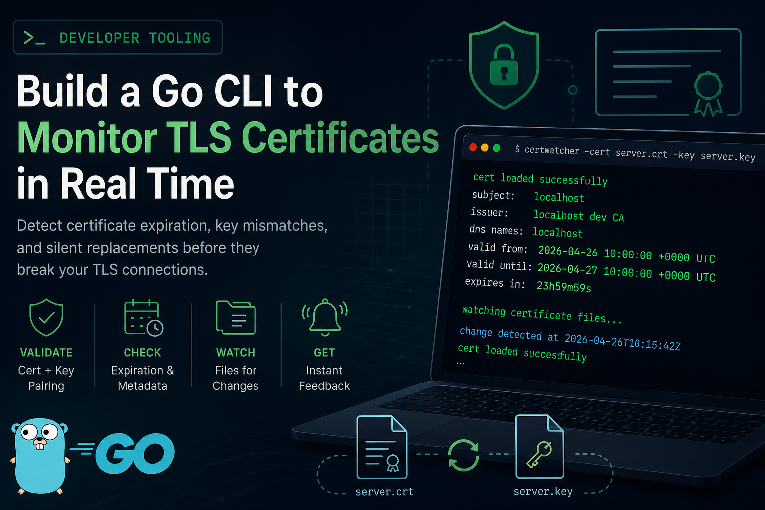 Hero image for Build a Tiny Certificate Watcher in Go